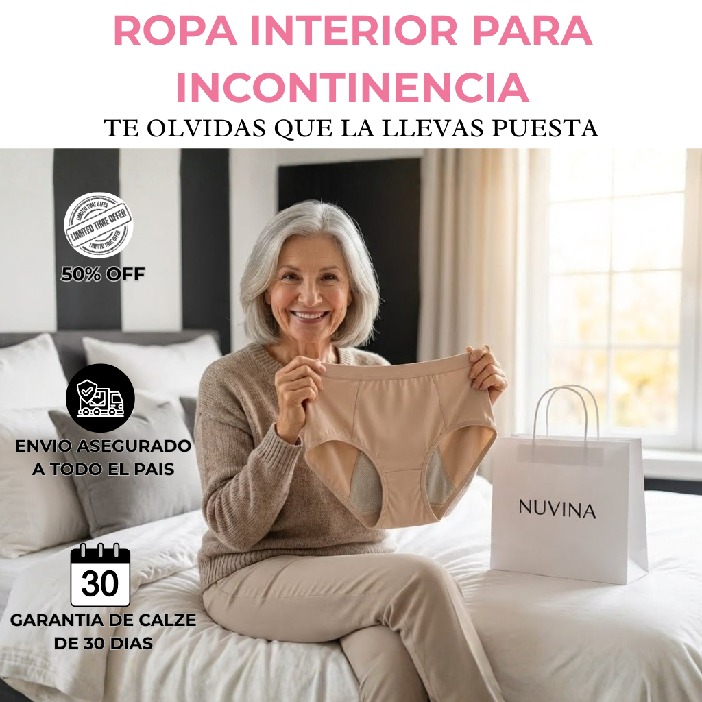 NUVINA™ | tu ropa interior antifugas, cómoda Y segura.